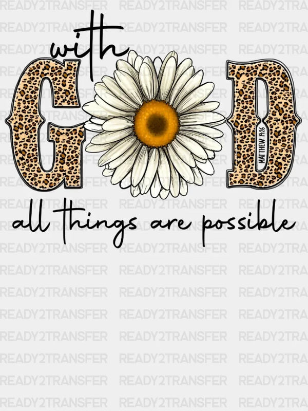 Floral God DTF Transfer