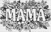 Floral Mama Black And White Bull DTF Transfer ready2transfer Black