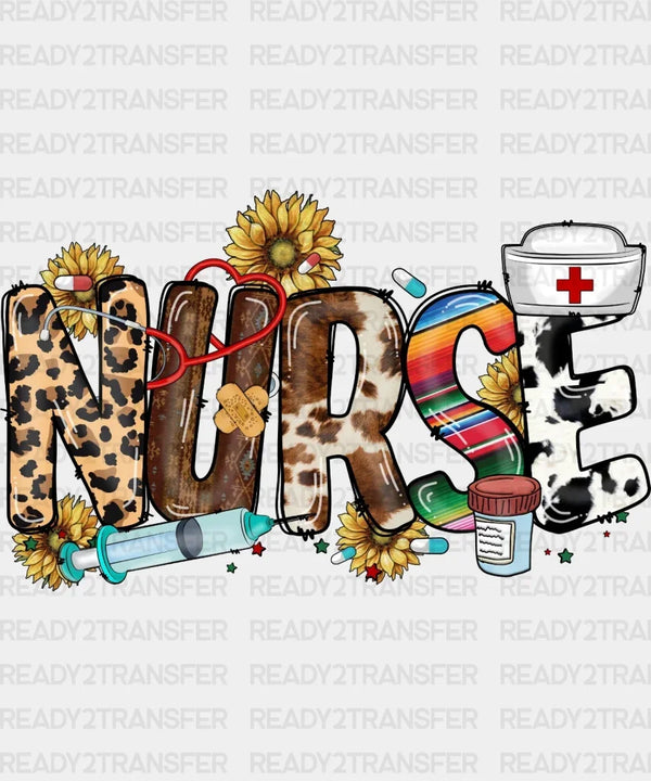 Floral Nurse DTF Transfer