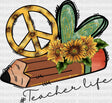 Floral Teacherlife Dtf Transfer