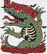 Floroween - Halloween DTF Transfer Adult Unisex - S & M (10’’) / Dark Color Design (See Imaging)