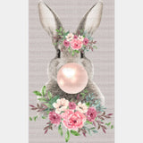 Flower Bunny Easter DTF Heat Transfer, Easter Design - ready2transfer