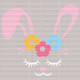 Flower Bunny Easter DTF Heat Transfer, Easter Design - ready2transfer