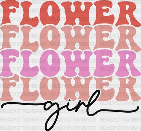 Flower Girl Colorful Design - Bachelorette Iron On Dtf Transfer