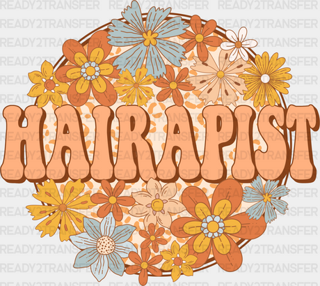 Flower Hairapist Design - Hair Stylist Dtf Heat Transfer