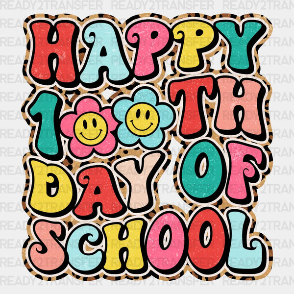 Flower Smiley Face 100th Day DTF Transfer