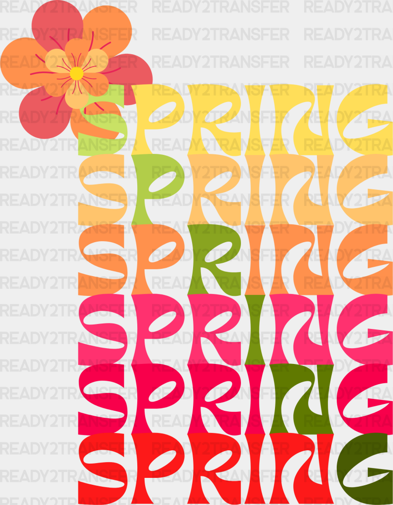 Flower Spring Design - Dtf Heat Transfer