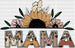 Flower With Leaves Mama DTF Transfer ready2transfer White