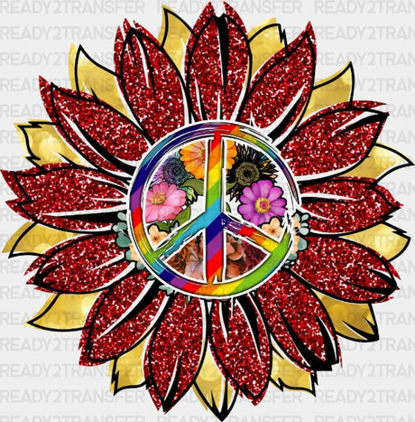 Flower With Red And Yellow Petals Dtf Transfer