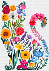 Flowers - Cats DTF Transfer ready2transfer