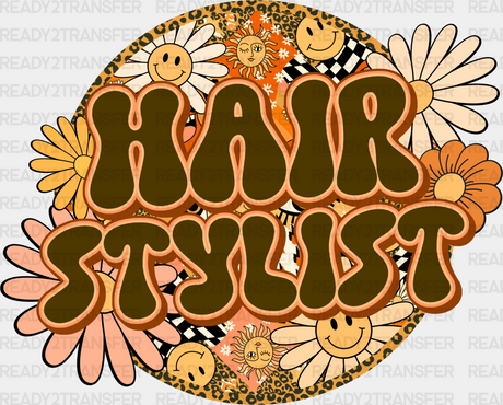 Flowers Hair Stylist Design - Dtf Heat Transfer