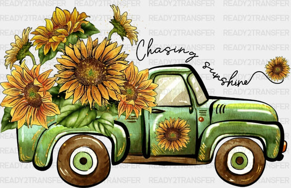 Flowers Truck DTF Transfer