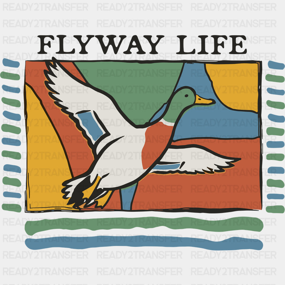 Flyway Life - Hunting DTF Transfers - Adult Unisex - S & M (10’’) / Dark Color Design (See Imaging)