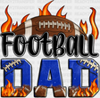 Football Dad Flames Design - Dtf Heat Transfer