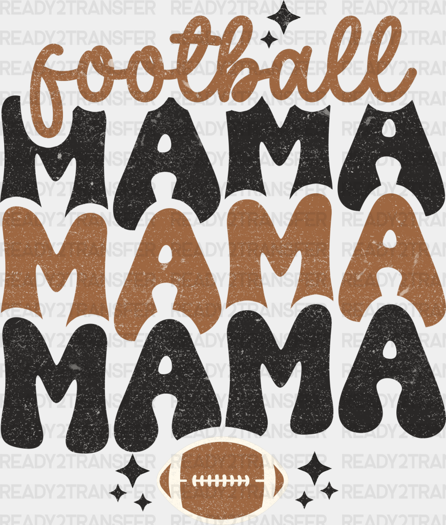 Football Mama Ball Design - Dtf Heat Transfer