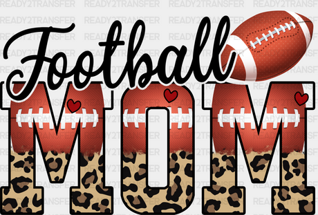 Football Mom Design - Dtf Heat Transfer Adult Unisex S & M (10’’) / Black