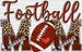 FOOTBALL MOM DTF Transfer ready2transfer White