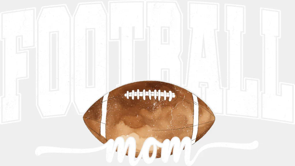 Football Mom Football DTF Transfer Adult Unisex S & M (10’’) / Light Color Design (See Imaging)