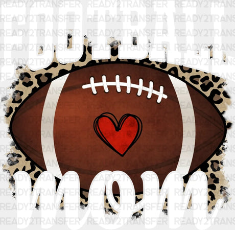 Football Mom Heart Dtf Transfer