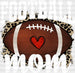 Football Mom Heart DTF Transfer ready2transfer White