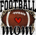 Football Mom Heart DTF Transfer ready2transfer Black