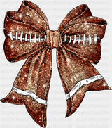 Football Ribbon Glittered - Football DTF Transfer