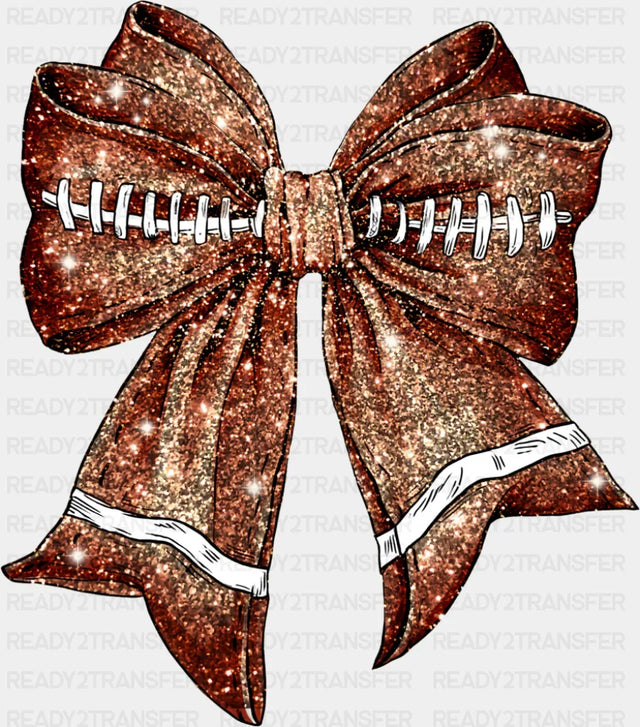 Football Ribbon Glittered - Football DTF Transfer