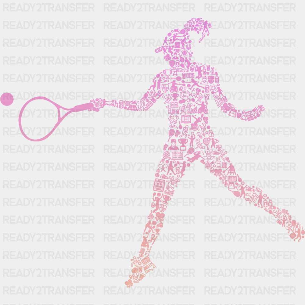 Forehand, Pink - Tennis DTF Transfers ready2transfer