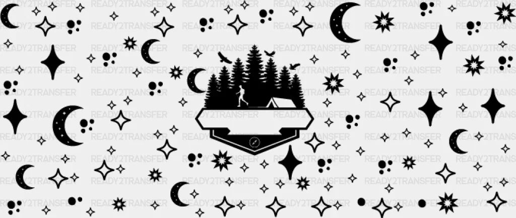 Forest Cabin - Outdoor Cup Wrap Uv Sticker Permanent Dtf Decal