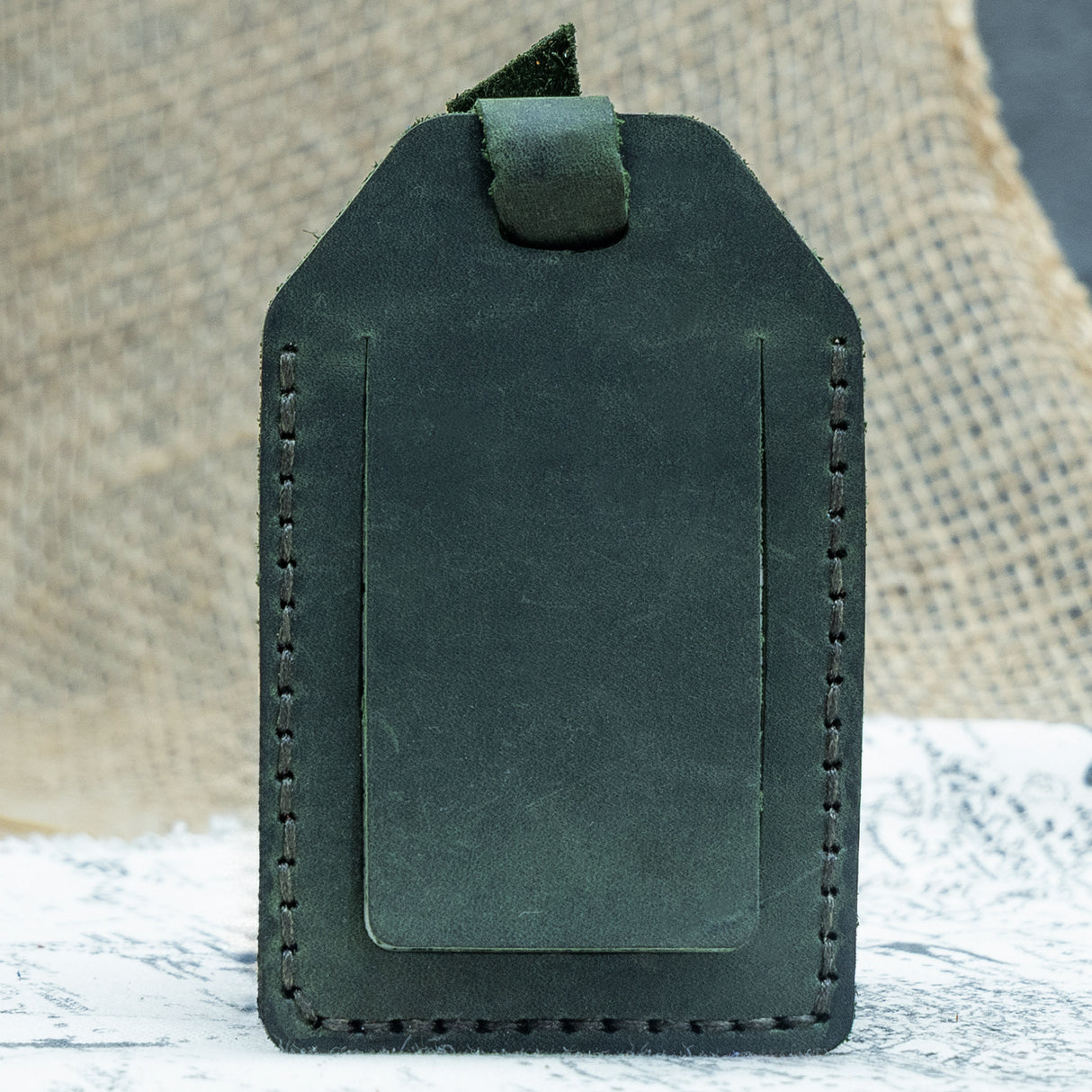 Custom Engraved Leather Luggage Tag Transfer Kingdom