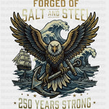 Forged Of Salt And Steel - Navy DTF Transfers