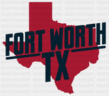 Fort Worth TX - States & Cities DTF Transfer