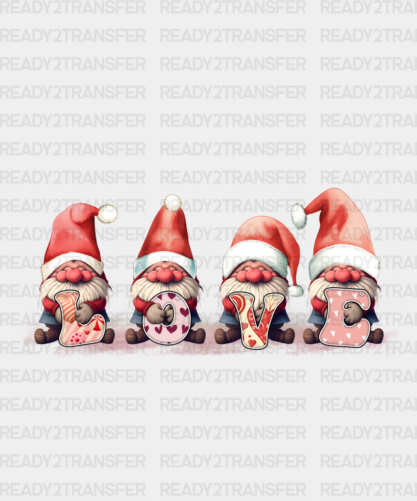 Four Gnomies Love Dtf Transfer