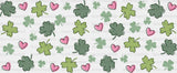 Four Leaf Clover Green Design - St Patrick Cup Wrap Uv Sticker Permanent Dtf Decal