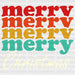 Four Merry Christmas DTF Transfer ready2transfer White