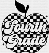 Fourth Grade B&W - Back To School DTF Transfer ready2transfer Dark Color Design (See Imaging)