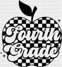 Fourth Grade B&W - Back To School DTF Transfer ready2transfer Dark Color Design (See Imaging)