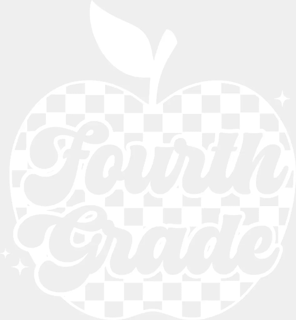 Fourth Grade B&W - Back To School DTF Transfer ready2transfer Light Color Design (See Imaging)