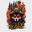 Foxy Blaze - Fire Department DTF Transfers ready2transfer Dark Color Design (See Imaging)
