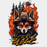 Foxy Blaze - Fire Department DTF Transfers ready2transfer Light Color Design (See Imaging)
