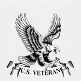Freedom Isn’t Free - Army DTF Transfers - Adult Unisex - S & M (10’’) / Light Color Design (See Imaging)