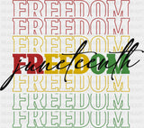 Freedom Juneetenth - Juneteenth DTF Transfer Adult Unisex - S & M (10’’) / Dark Color Design (See Imaging)