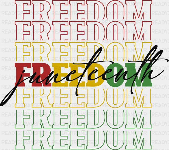 Freedom Juneetenth - Juneteenth DTF Transfer Adult Unisex - S & M (10’’) / Dark Color Design (See Imaging)