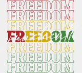 Freedom Juneetenth - Juneteenth DTF Transfer Adult Unisex - S & M (10’’) / Light Color Design (See Imaging)