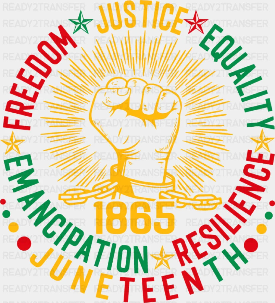 Freedom Justice Equality - Juneteenth DTF Transfer