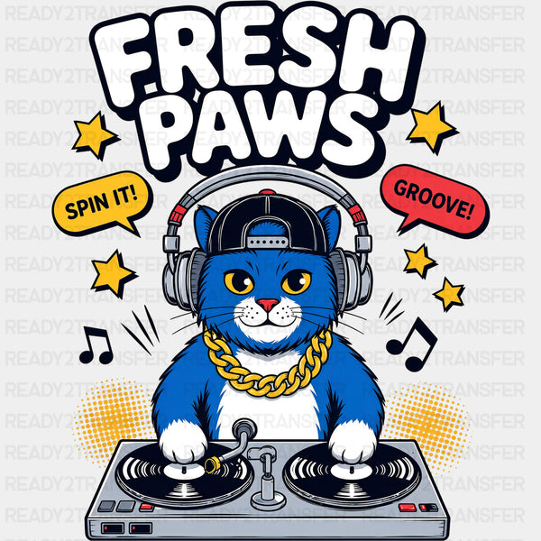 Fresh Paws, Spin It - Music DTF Transfers
