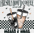 Freshboo’d Coffee - Halloween DTF Transfer Adult Unisex - S & M (10’’) / Dark Color Design (See Imaging)