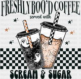 Freshboo’d Coffee - Halloween DTF Transfer Adult Unisex - S & M (10’’) / Dark Color Design (See Imaging)