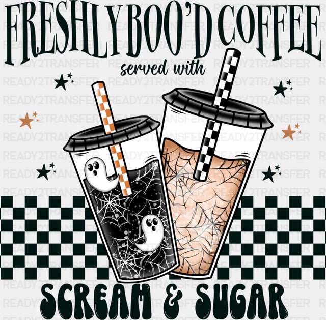 Freshboo’d Coffee - Halloween DTF Transfer Adult Unisex - S & M (10’’) / Dark Color Design (See Imaging)