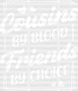 Friends By Choice - Cousins Dtf Heat Transfer Adult Unisex S & M (10’’) / Light Color Design